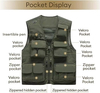 Custom Multi-functional Vest Male Spring and Autumn Multi-pocket Photographer Fishing Vest Overalls Summer Director