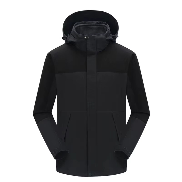 High Quality Unisex 3in1 Jacket Outdoor Waterproof Winter Fleece Lined Warm Hiking Windproof Khaki Jacket