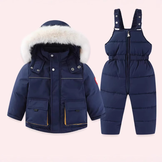 Kids Ski Jacket and Pant Snowsuit - Khaki