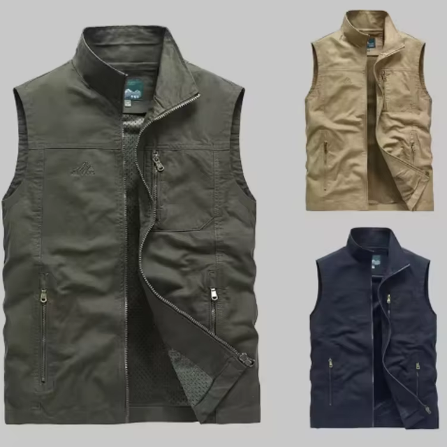 On Sale Men's Fishing Vest Utility Travel Vest With Pockets Jacket Vest