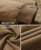 Men's Cotton Lightweight Multi-pocket Zipper Front Stand-up Jacket Windproof Casual Stand-up Collar Vintage Cargo Coat