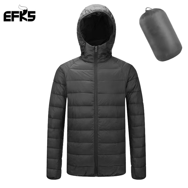 OEM Men's Puffer Jacket With Hood Packable Lightweight Puffy Bubble Hooded Winter Coat Light Thin Insulated