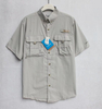 Wholesale Male Short Sleeve Mens Fishing Shirt Anti Crinkle Fast Dry Fishing Hiking Shirt for Men
