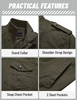Lightweight Jacket Cargo Windbreaker Zip Front Stand Collar Cotton Jackets With Multi Pockets