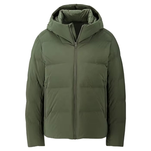 Warm Waterproof Block Cold Air Mens Padded Puffer Jacket Grey