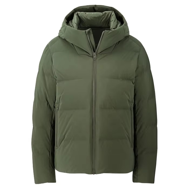 Warm Waterproof Block Cold Air Mens Padded Puffer Jacket Grey