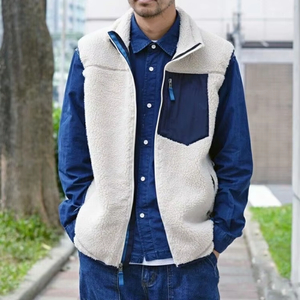 NEW Fleece Vest With Pockets Casual Street Warm Sleeveless Zip up Sherpa Vest Fluffy