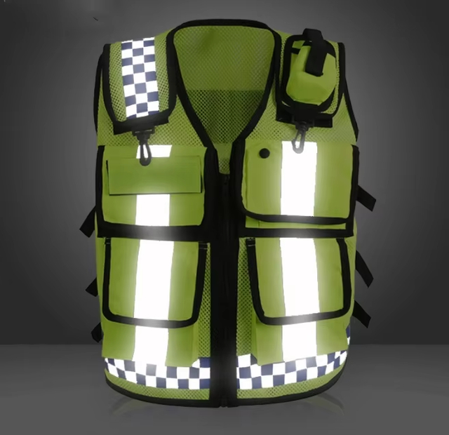 OEM Mesh Breathable Vest Riding Traffic Enforcement Patrol Road Emergency Rescue Security Suit Reflective Vest