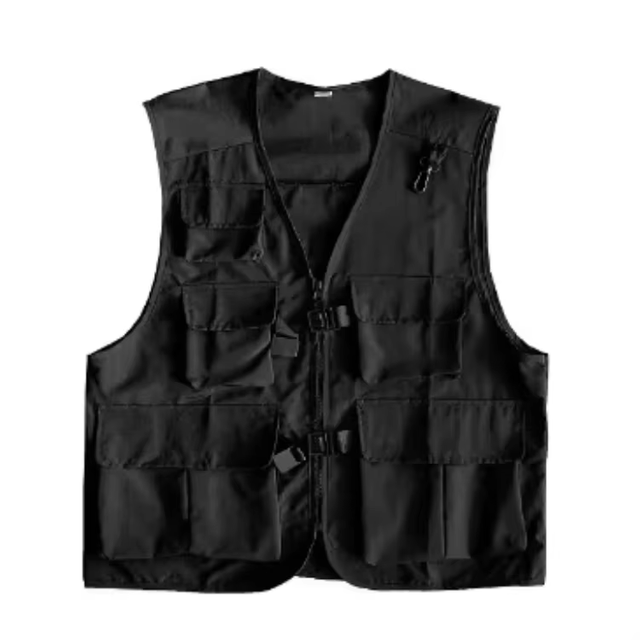 New Trend Men's Hip Hop Sleeveless Jacket Multi-Pocket Outdoors Vests
