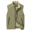 Hot Sale High Quality Khaki Winter Jacket Custom Work Utility Windproof Fleece Winter Outdoor Fishing Men's Vest