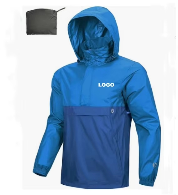 Wholesale Men's Casual Rain Jacket Waterproof Lightweight Foldable Raincoat for Hiking Golf Running Camping Fishing