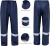 Men's Wind and Waterproof PU Work Raincoat Rain Pants Set With Highly Reflective Tape
