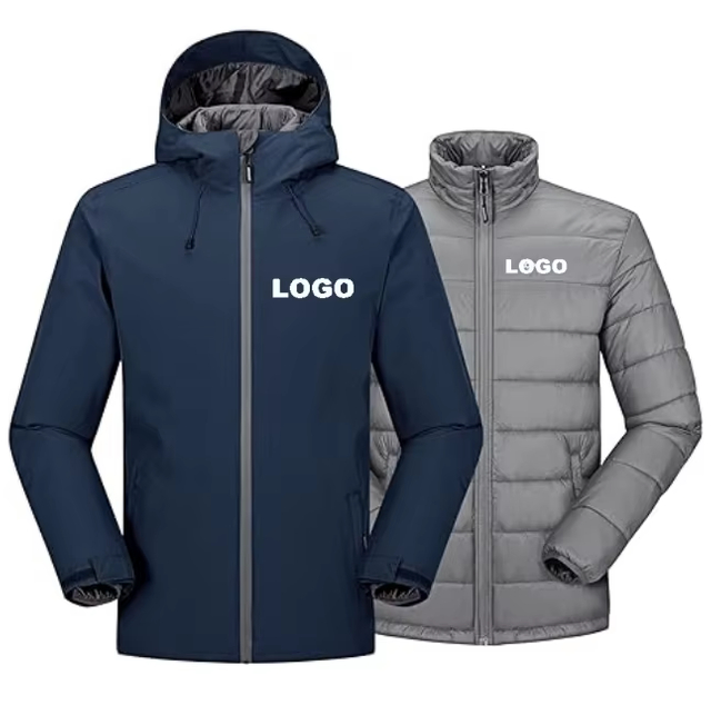 Hot Sale Popular Men's Waterproof 3 in 1 Ski Jacket Warm Mountain Trench Snow Jacket Winter Coat With Down Lining