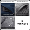 Hot Sale Popular Men's Waterproof 3 in 1 Ski Jacket Warm Mountain Trench Snow Jacket Winter Coat With Down Lining
