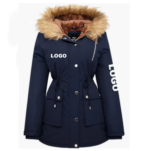 Fashion Latest OEM Women's Waterproof Windproof Winter Ski Snow Down Jacket With Warm Fleece Lined Parka Coat With Fur Hood