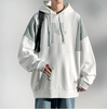 Mens Trendy Comfortable Color-Blocked Oversize Dreawstring Hoodie Streetwar eCasual Sweatshirt Versatile piece