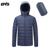 OEM Men's Puffer Jacket With Hood Packable Lightweight Puffy Bubble Hooded Winter Coat Light Thin Insulated