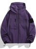 Outdoor Men Jacket Water Resistant Quick Dry Windbreaker Hooded Varsity Jackets for Mountain