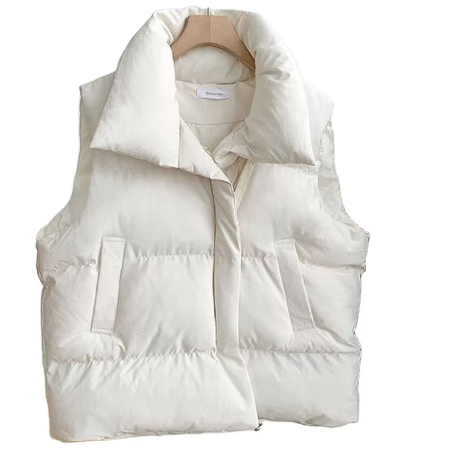 Fashion Autumn Winter Women's Light Jacket Plush Warm Coat Skin-Friendly Jacket With Pocket Zip Sleeveless Vest