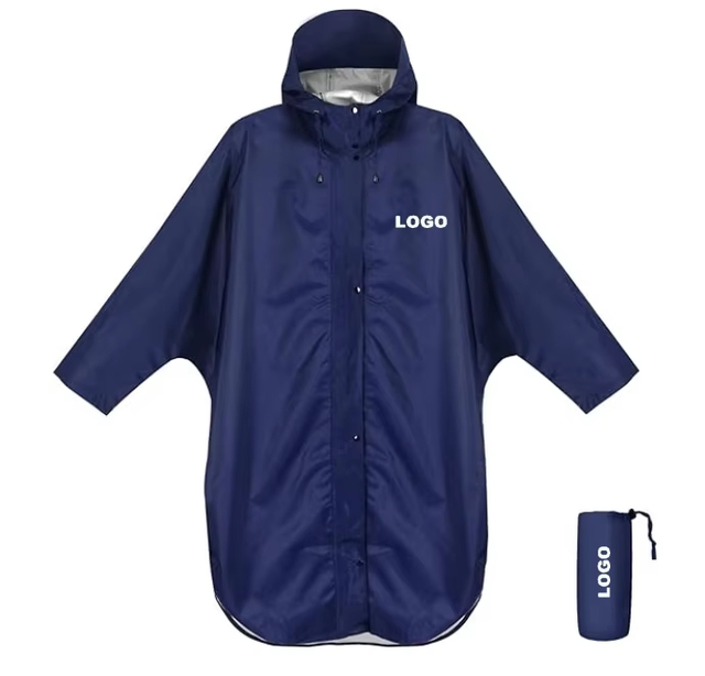 Hot Style Long Lightweight Windproof Waterproof Unisex Poncho Raincoat With Hood and Sleeves for Women and Men