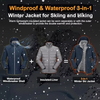 Hot Sale Popular Men's Waterproof 3 in 1 Ski Jacket Warm Mountain Trench Snow Jacket Winter Coat With Down Lining