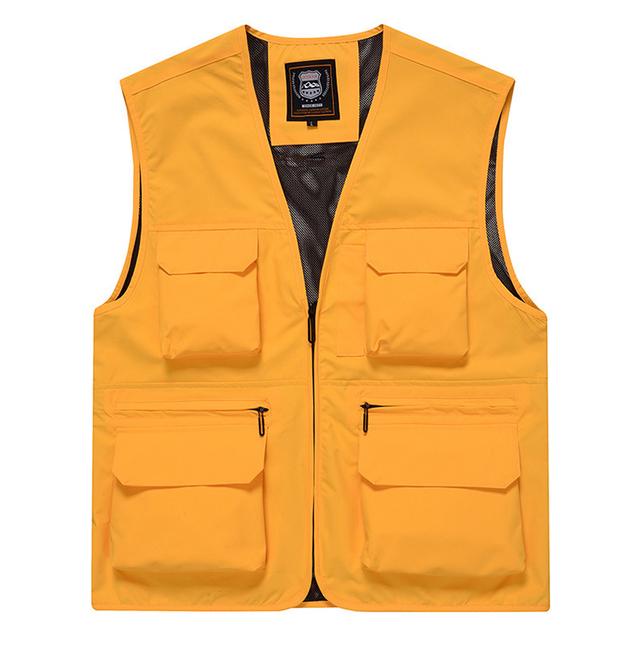 Explosive Models Men's Utility Cargo Vest Outdoor Fishing Safari Travel Work Photo Vest With Pockets Summer Cooling Vest