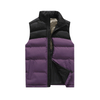 Mens Down Vest Autumn and Winter New Stand Collar Warm Thickened Vest Short