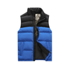 Mens Down Vest Autumn and Winter New Stand Collar Warm Thickened Vest Short