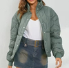 Fashion Custom Women's Quilted Puffer Padded Jacket Buttoned up Lightweight Jacket Coat