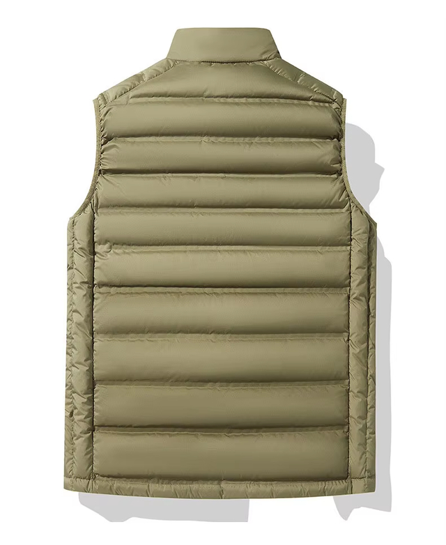 Men's Down Vest Autumn and Winter New Stand Collar Warm Thickened Vest Short