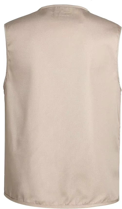 Custom Private Label 100% Cotton Men's Multi-pocket Outdoor Cargo Vest for Fishing Hunting Hiking Travel