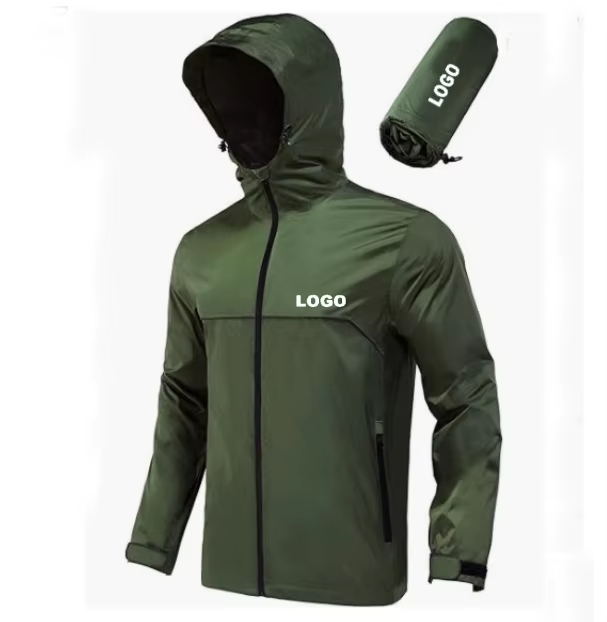 Classic Men's Waterproof Lightweight Breathable Packable and Foldable Rain Jacket for Fishing Hunting Hiking Camping