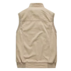 On Sale Cotton Stand Collar Sleeveless Jacket Thread Hem Loose Vest Large Men's Vest