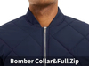 Men's Bomber Jacket Winter Fall Quilted Puffer Jacket Warm Padded pilot Coat
