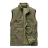 Hot Sale Autumn/Winter Fleece Vest for Men With Fleece Thickened Vest Stand Collar Fleece Warm Vest
