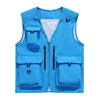 Fashion Breathable Lightweight Quick Dry Utility Outdoor Fishing Cargo Vest with Multi-Pocket Mesh Lining Zipper